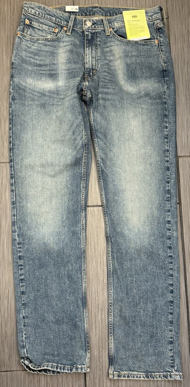 Levi's 514 Straight Fit Jeans Stretch Midrise Regular Through Thigh NWT 34x34